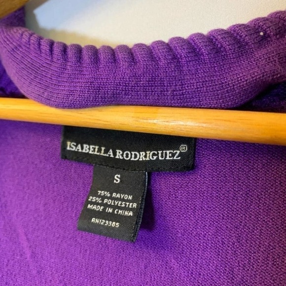 5/ $25 Isabelle Rodriguez Purple Open Front Cardigan S - Picture 7 of 11